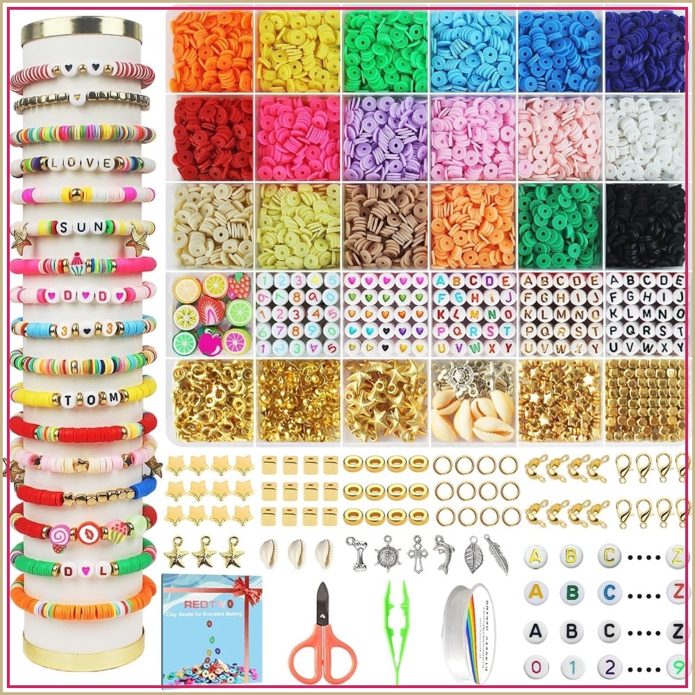 Jewelry Making For Teens - 5100 Clay Beads Bracelet Making Kit,