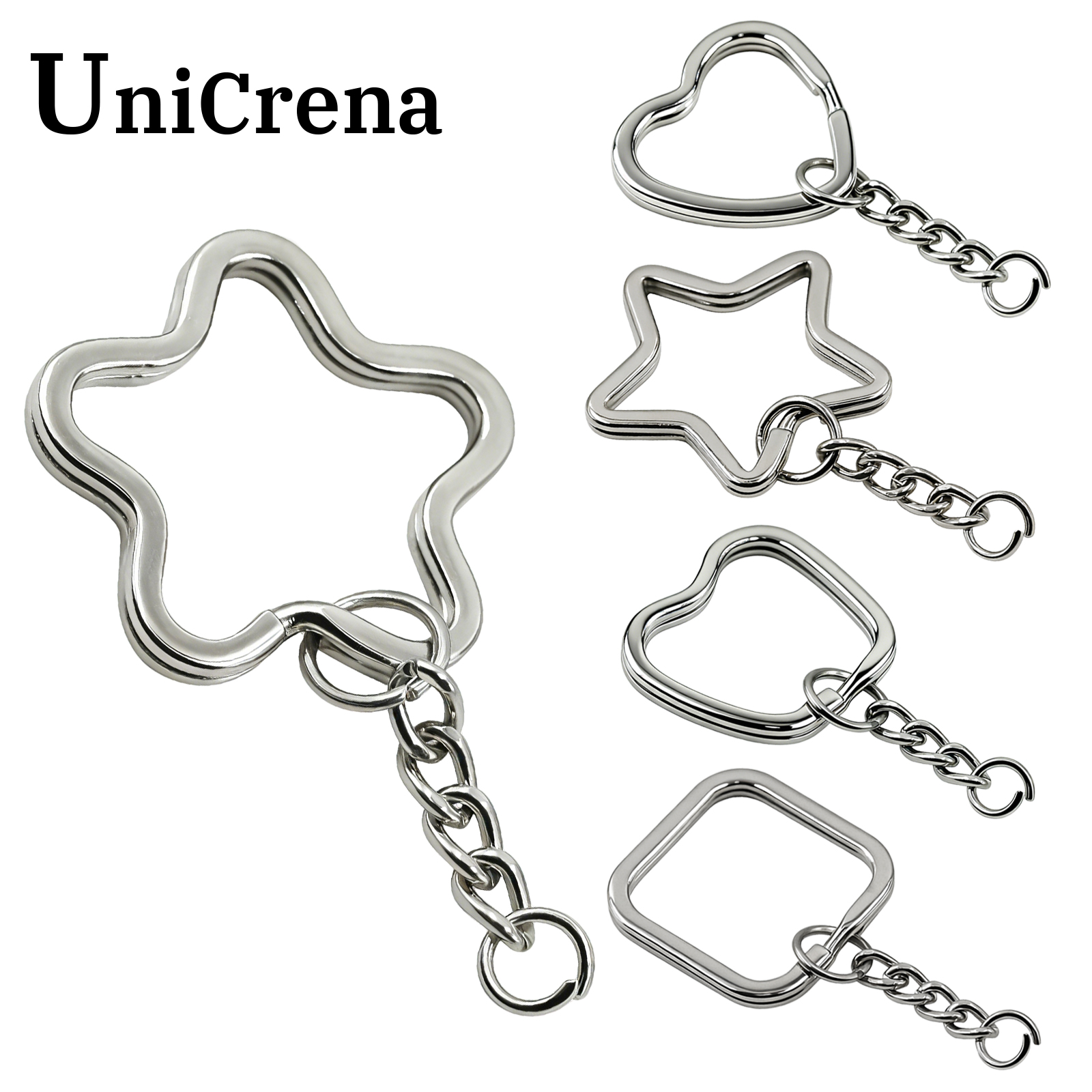 Jewelry Making Chain - UniCrena Split Ring Keychain with Chain