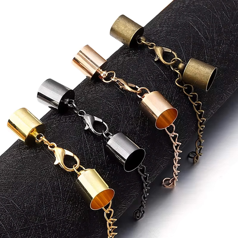 Jewelry Making Chain - 10Sets Leather Cord End Caps With