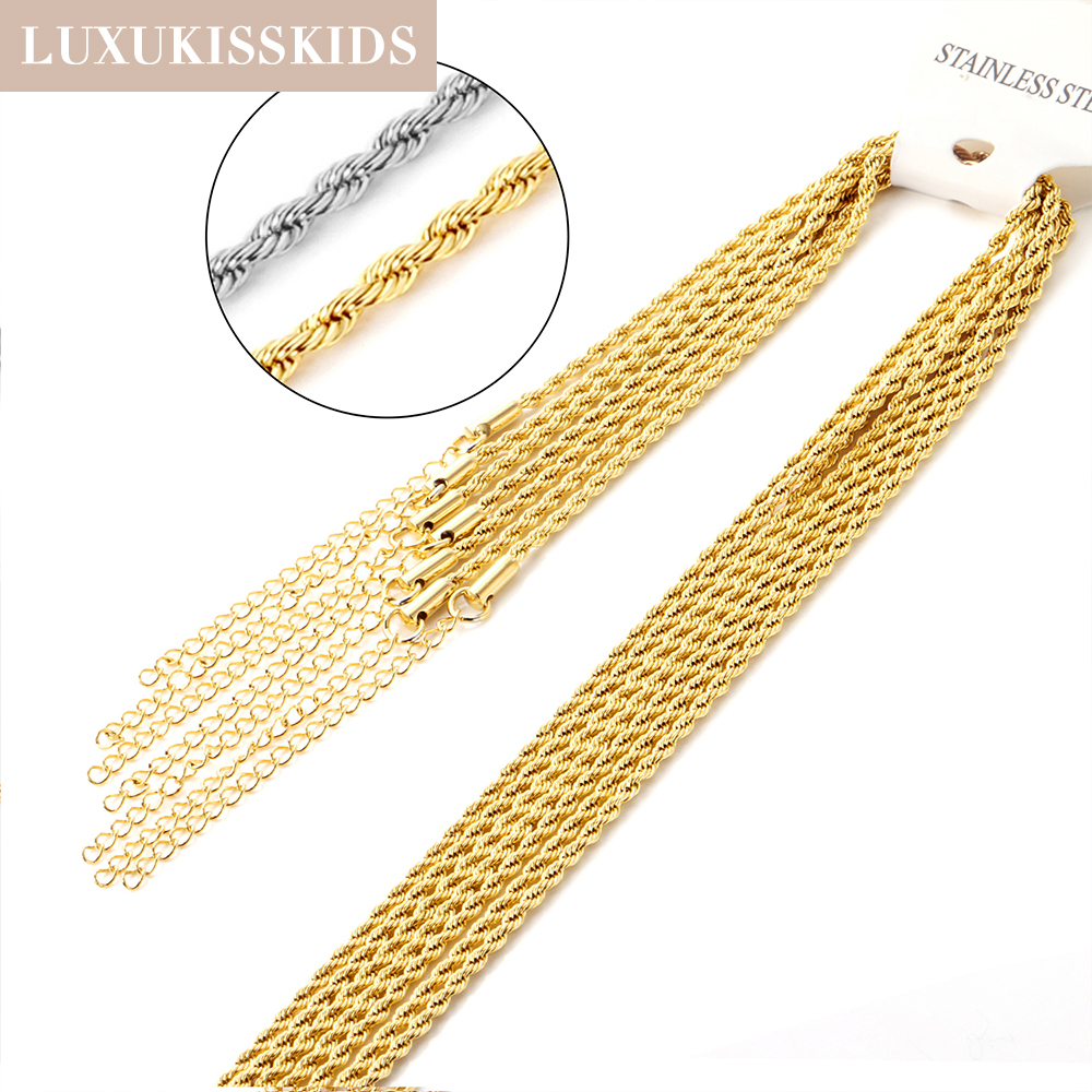 Jewelry Making Singapore - 10pcs 2mm 45+5cm Rope Necklaces Chains