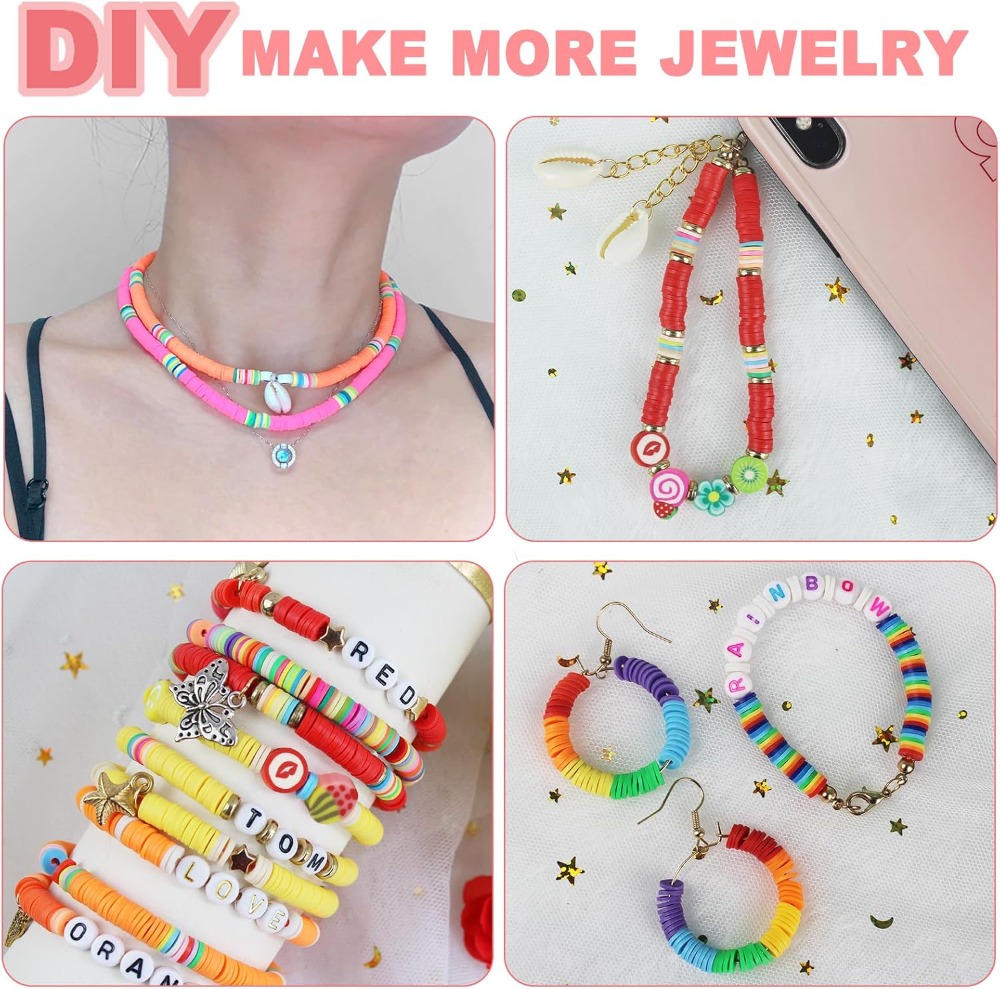 5100 Clay Beads Bracelet Makin - Jewelry Making For Teens reseña y precio