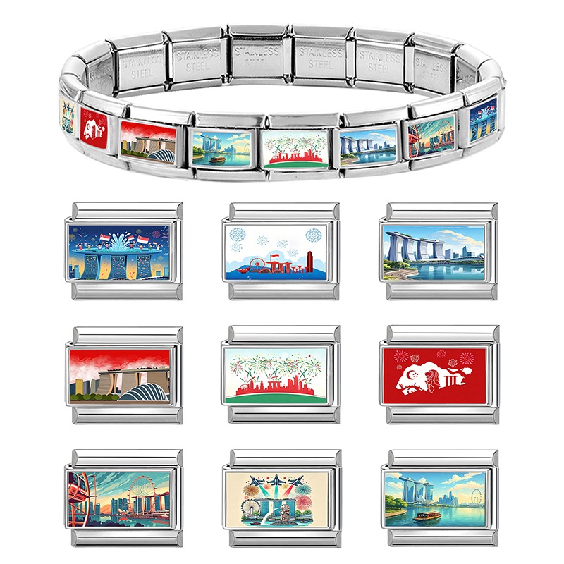 Y2K Singapore National Day Mer - Jewelry Making Singapore reseña y precio