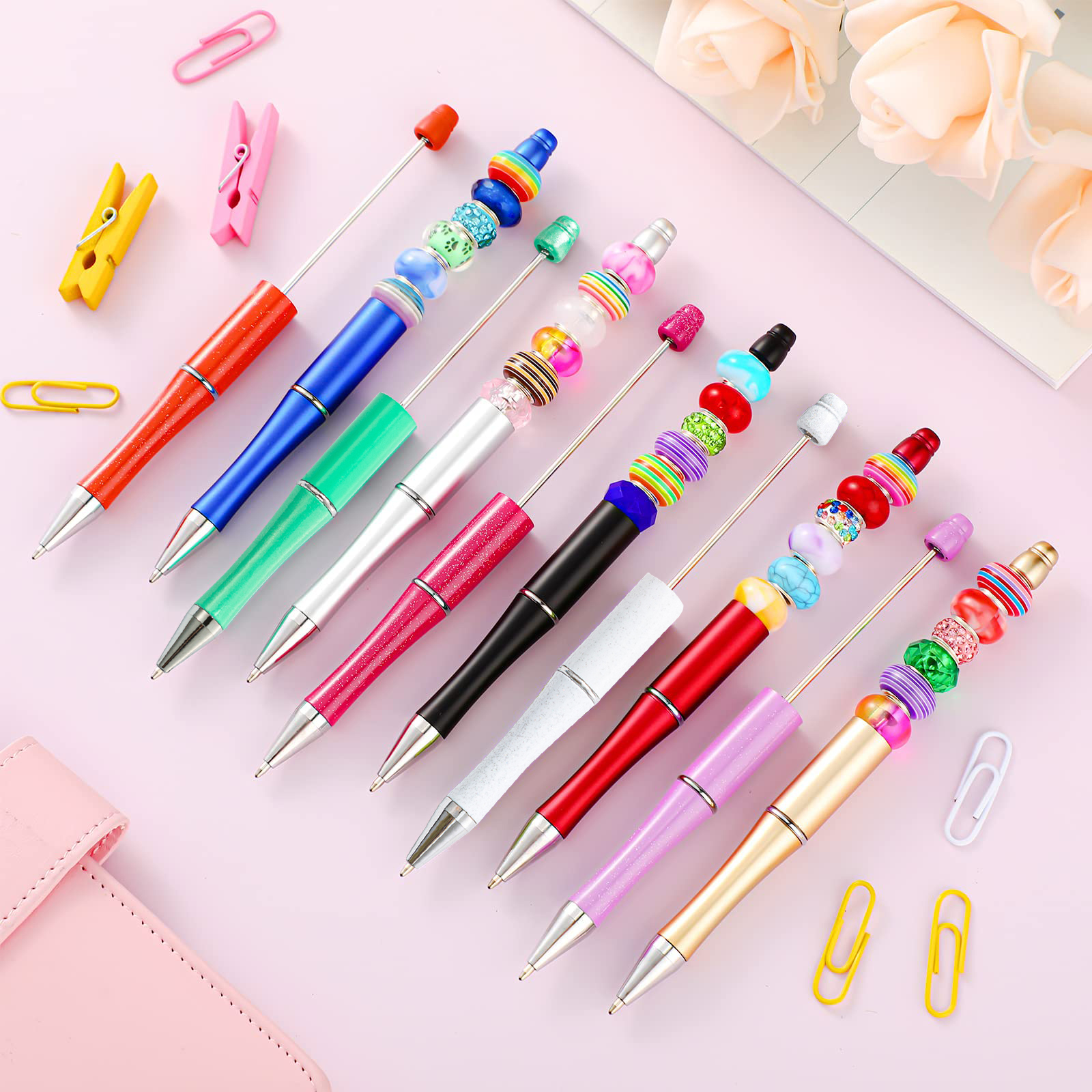50Pcs Beadable Pens Plastic Be - Jewelry Making Material reseña y precio