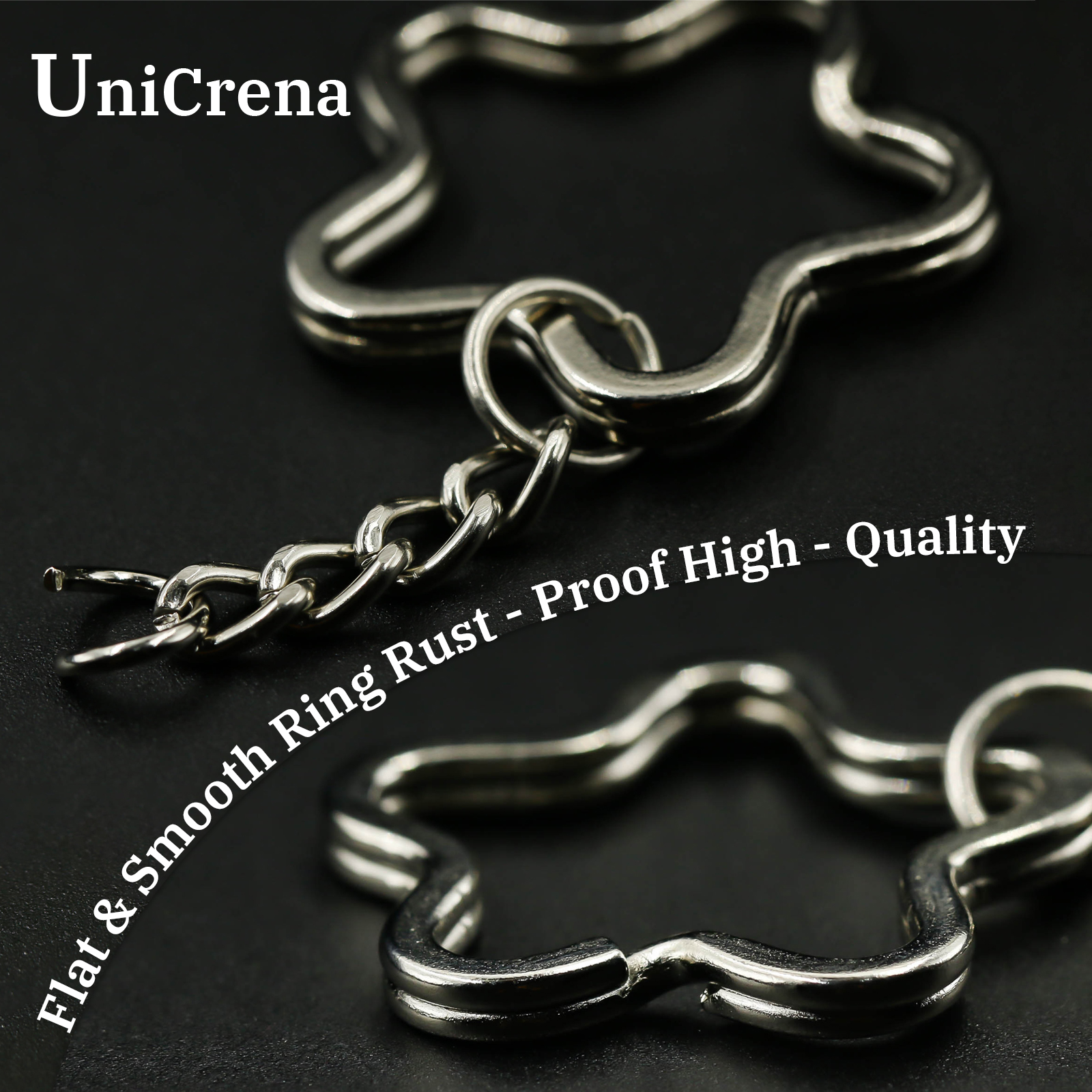 UniCrena Split Ring Keychain w - Jewelry Making Chain reseña y precio