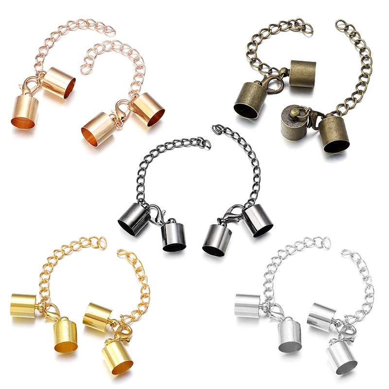10Sets Leather Cord End Caps W - Jewelry Making Chain reseña y precio