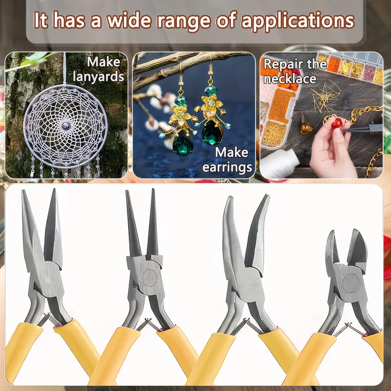 6/4/1pcs yellow Jewelry Making - Jewelry Making Round Nose Pliers reseña y precio