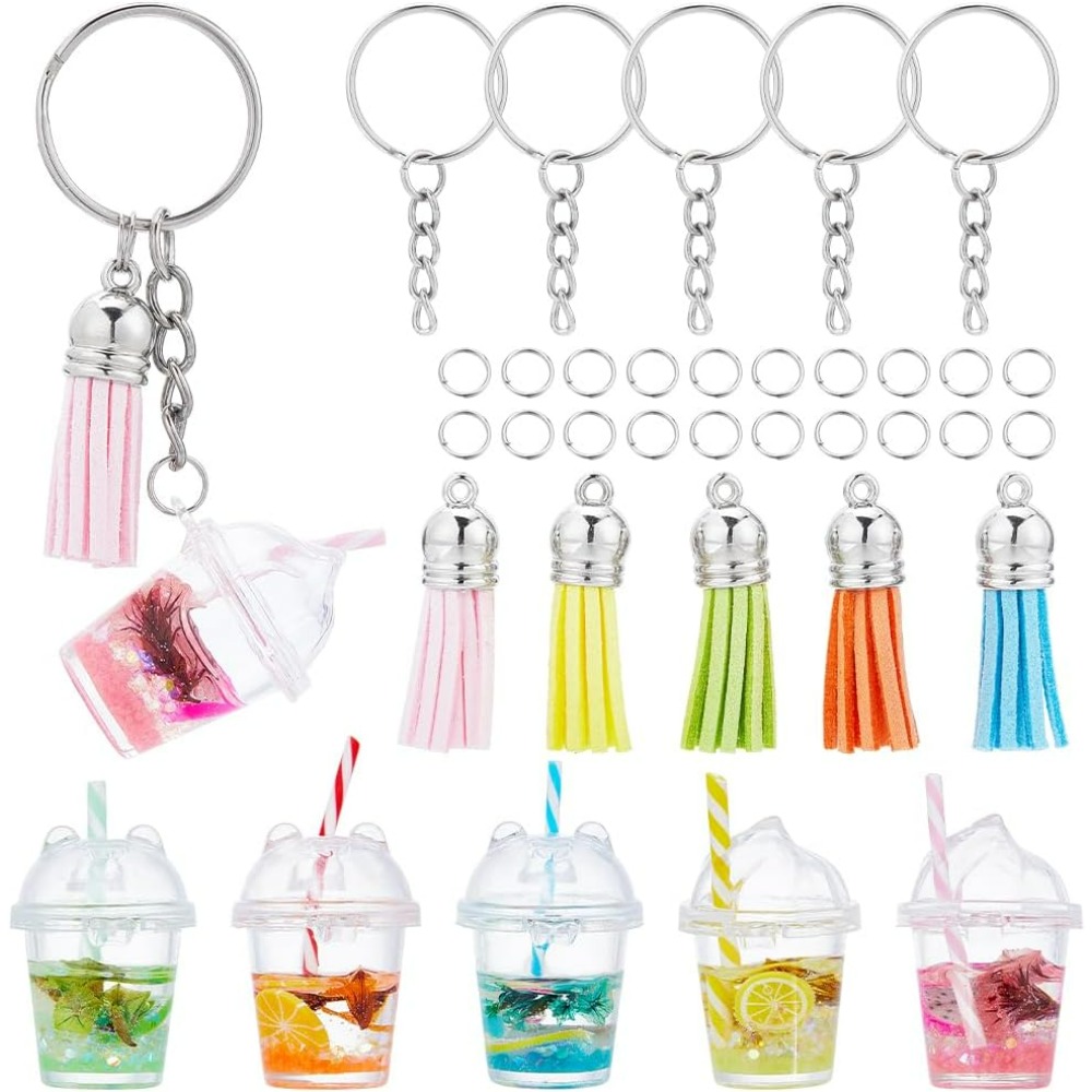 35Pcs DIY 5 Sets Bubble Tea Ke - Jewelry Making Chain reseña y precio