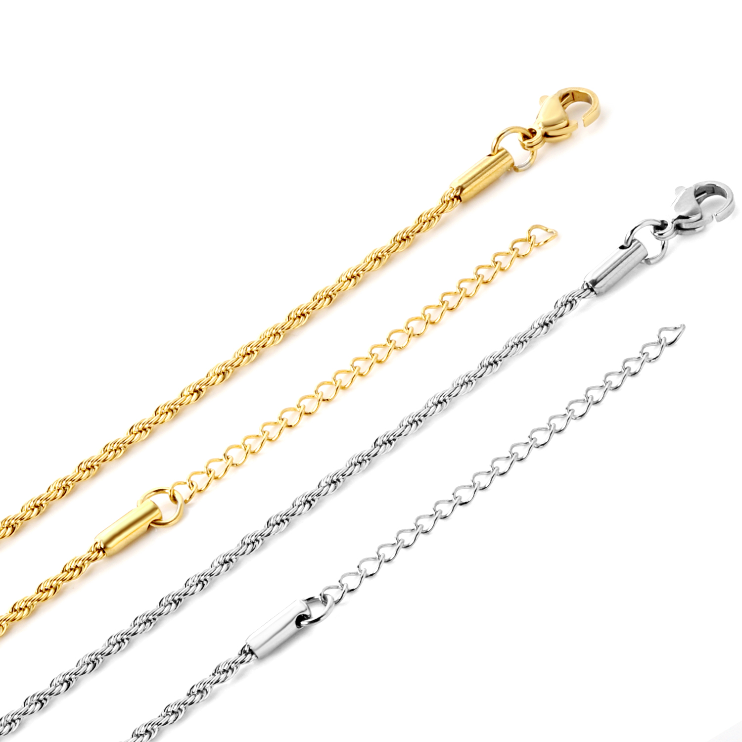 10pcs 2mm 45+5cm Rope Necklace - Jewelry Making Singapore reseña y precio
