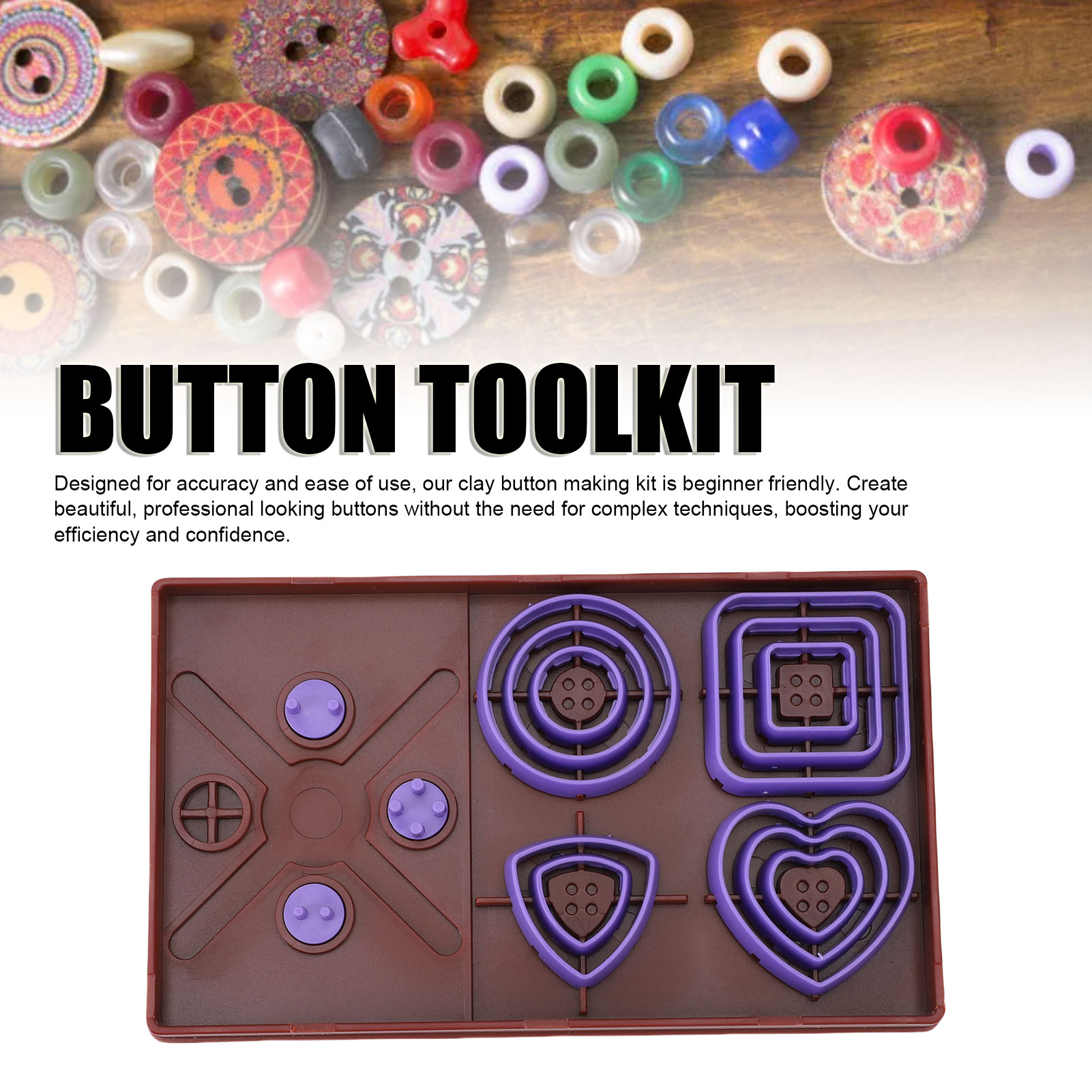 2Pcs Button Toolkit 4 Shapes 3 - Jewelry Making Machines reseña y precio