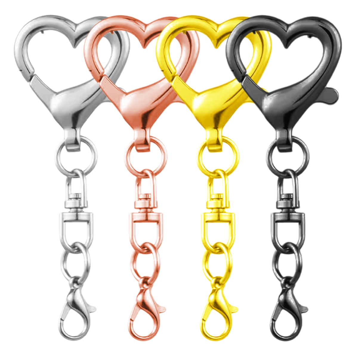 5/15/30Pcs Heart Shaped Swivel - Jewelry Making Chain reseña y precio