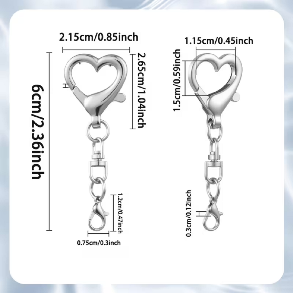 5/15/30Pcs Heart Shaped Swivel - Jewelry Making Chain reseña y precio