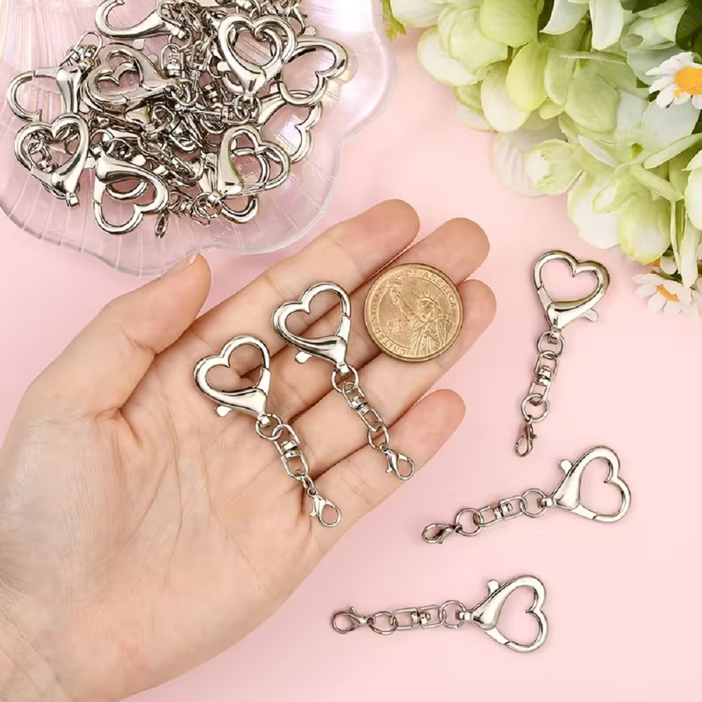 5/15/30Pcs Heart Shaped Swivel - Jewelry Making Chain reseña y precio