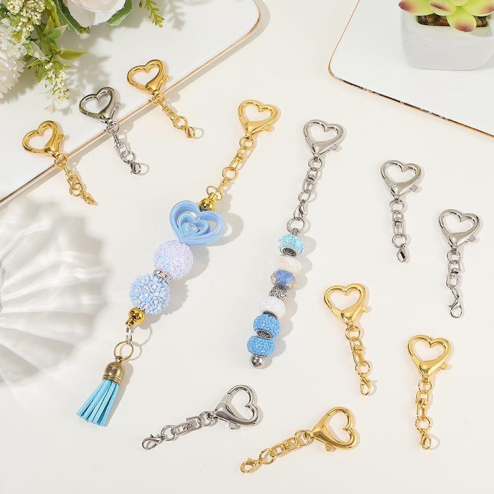 5/15/30Pcs Heart Shaped Swivel - Jewelry Making Chain reseña y precio