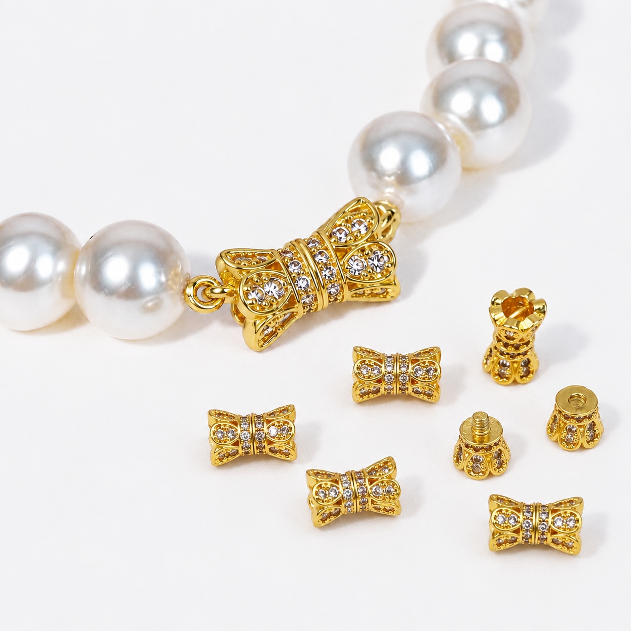 2pcs 18K Gold Plated Cubic Zir - Jewelry Making Pins reseña y precio