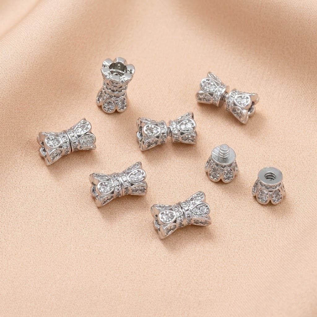 2pcs 18K Gold Plated Cubic Zir - Jewelry Making Pins reseña y precio