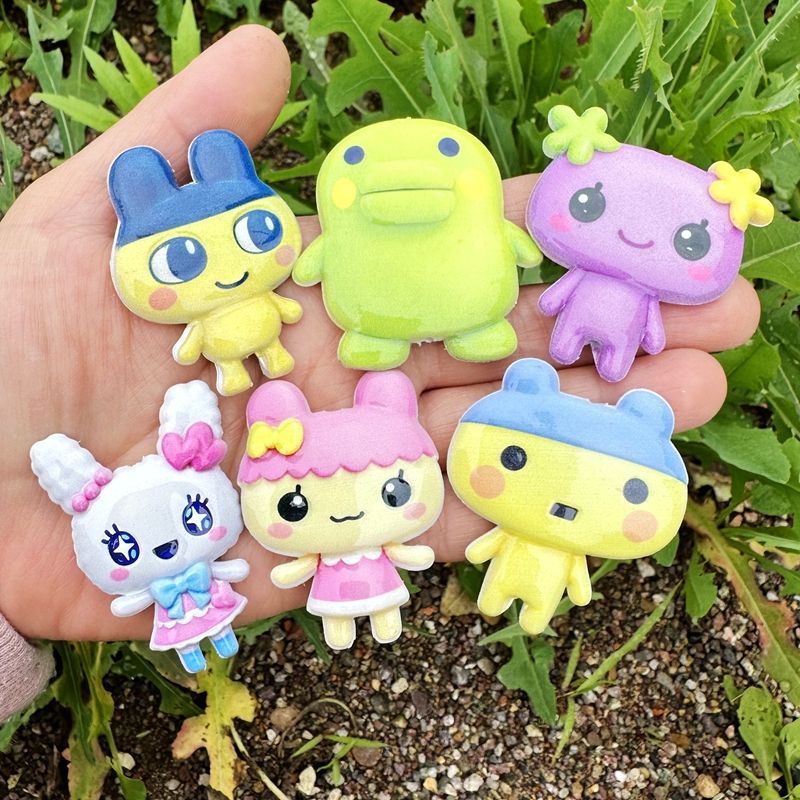 45mm Cartoon Tamagotchi double - Jewelry Making Material reseña y precio