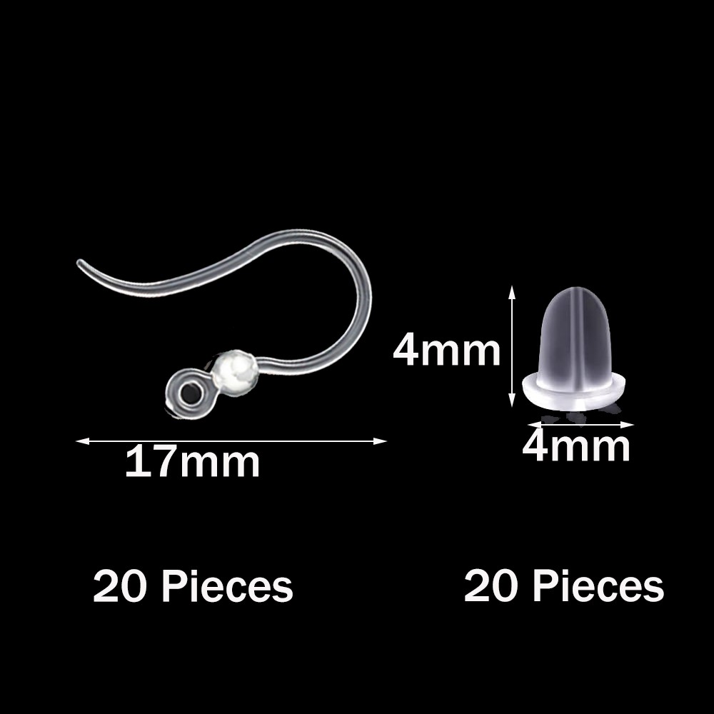 40pcs Clear Plastic Earring Ho - Jewelry Making Pins reseña y precio