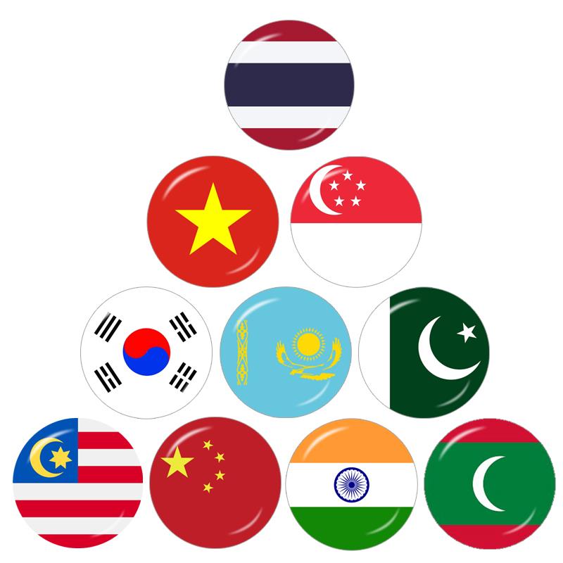 Asia Flag China Thailand Singa - Jewelry Making Singapore reseña y precio