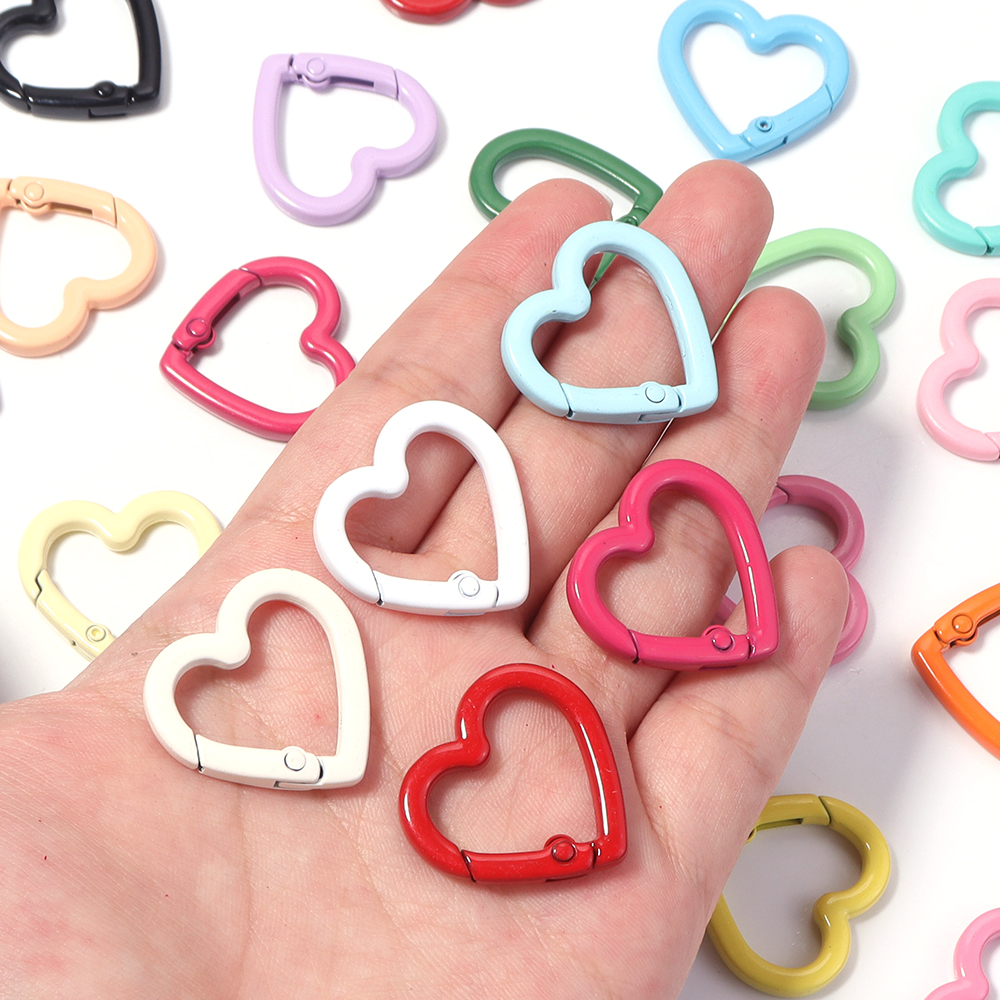 5pcs Alloy Heart Spring Clasps - Jewelry Making Pins reseña y precio