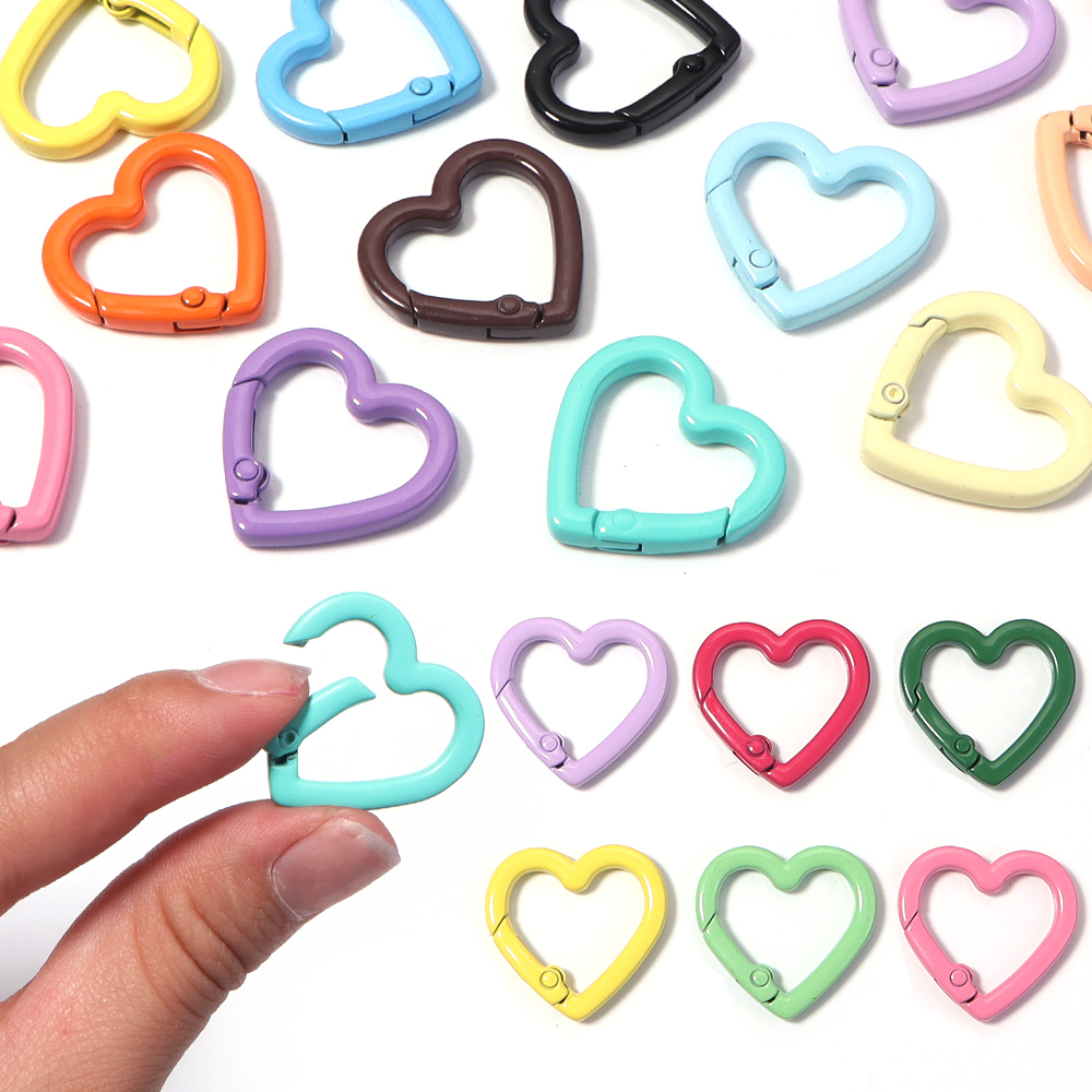 5pcs Alloy Heart Spring Clasps - Jewelry Making Pins reseña y precio