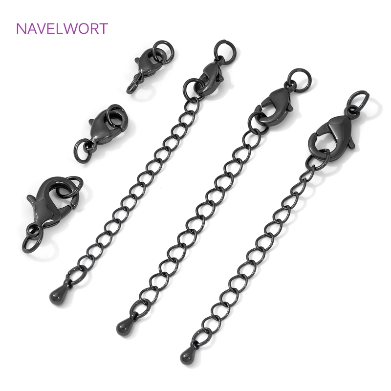 Black Color Brass Lobster Clas - Jewelry Making Chain reseña y precio