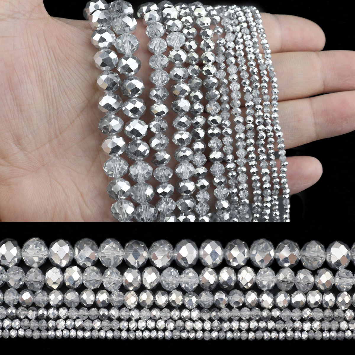 Half Silver Color Transparent  - Jewelry Making Material reseña y precio